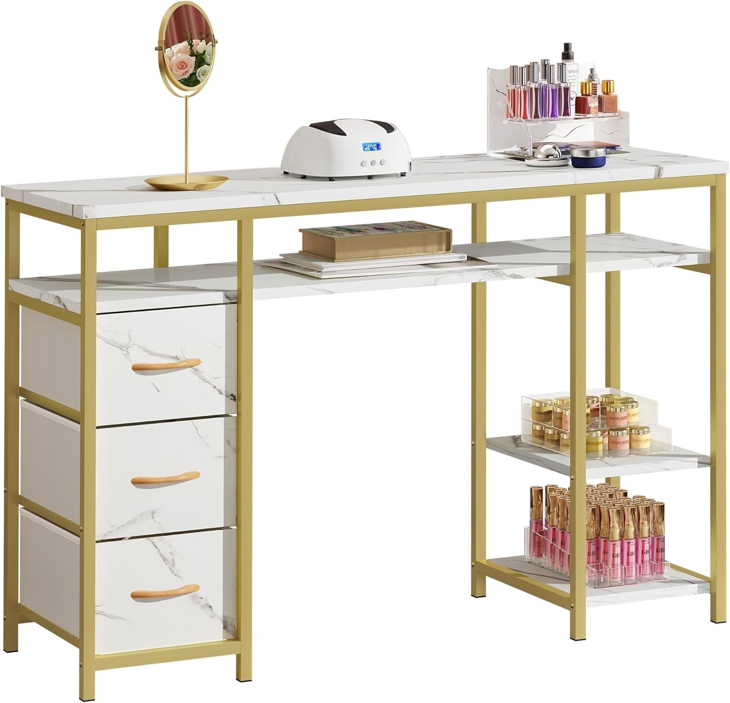 Manicure Desk w/3 Drawers, Acetone Resistant, Durable, Best deal, Free Shipping!